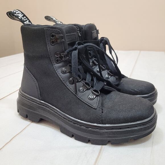 Dr Martens combs black nylon combat boots military - Picture 1 of 8